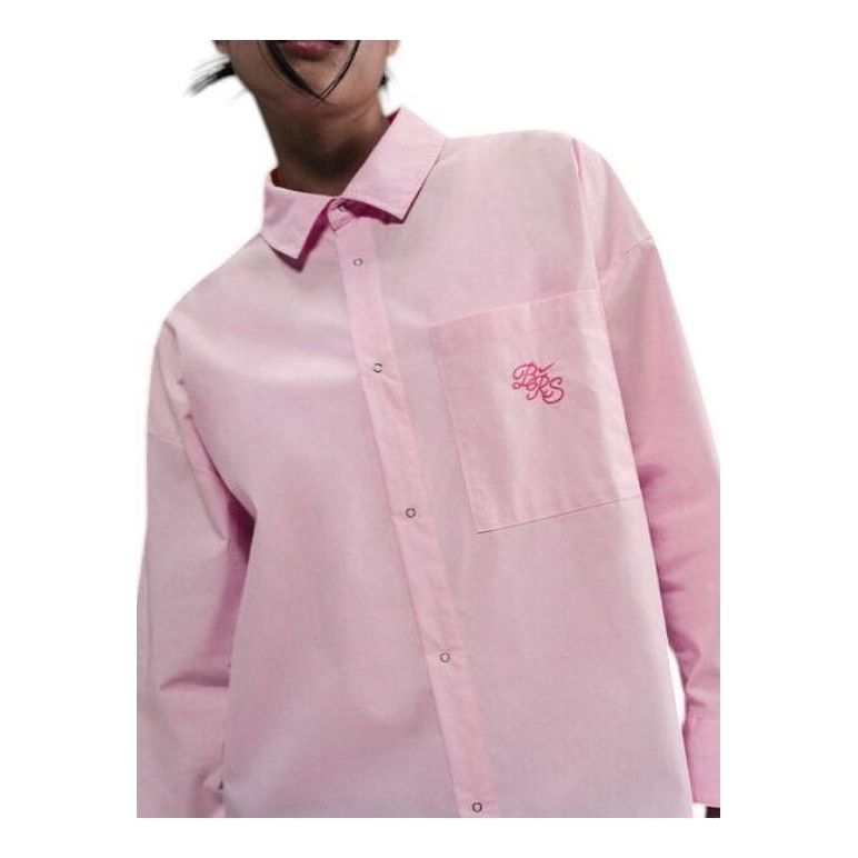 

Рубашка (WMNS) Nike Sportswear Chill Poplin Woven Loose Long-Sleeve Button-Down Top 'Pink Foam'