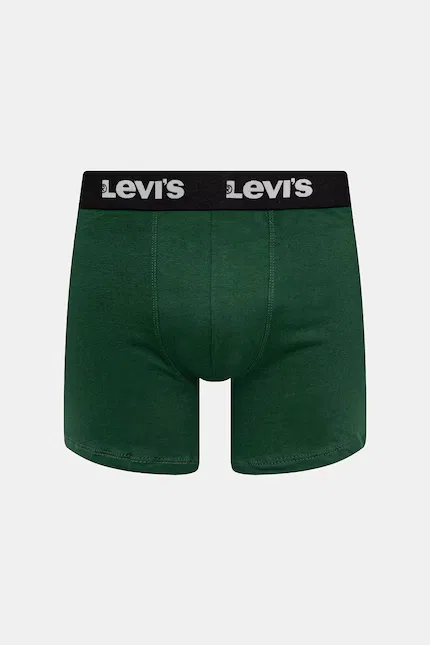Боксеры мужские из хлопка 2 шт Levi's, зеленый — фото 2