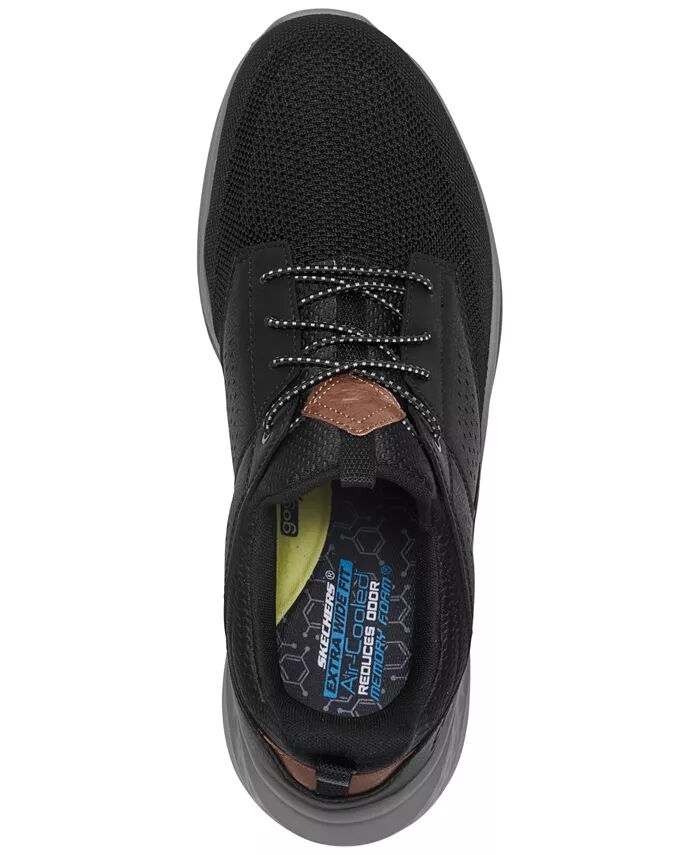 Мужские кроссовки свободного кроя Slade - Breyer Wide Width Casual от Finish Line Skechers, черный — фото 3