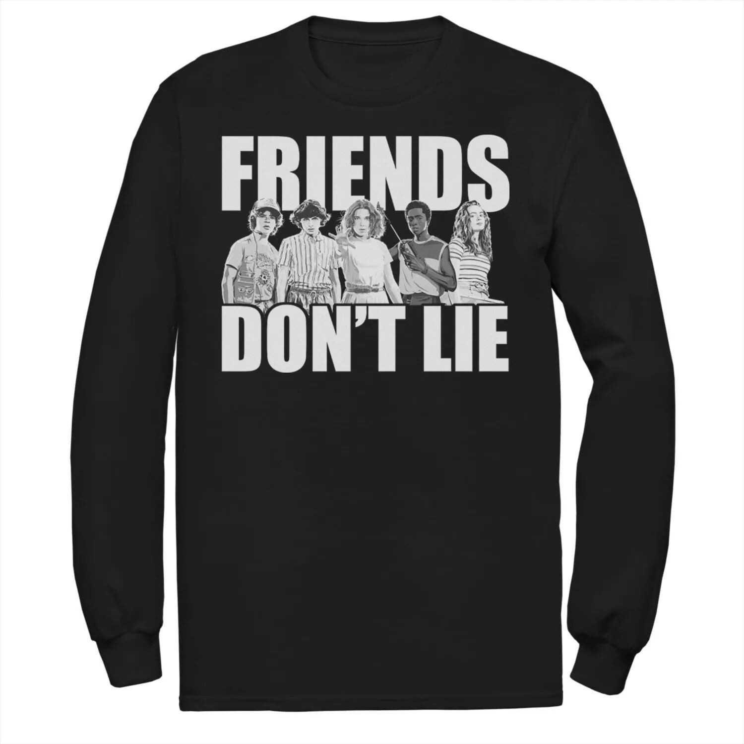 

Мужская футболка Netflix Stranger Things Friends Don't Lie Group Shot Licensed Character