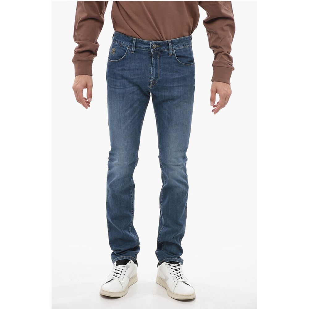 

Синие хлопковые джинсы Деним Corneliani, Blue