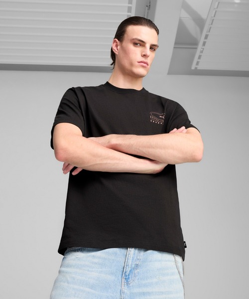 

Мужская футболка с коротким рукавом, принт PUMA, черный