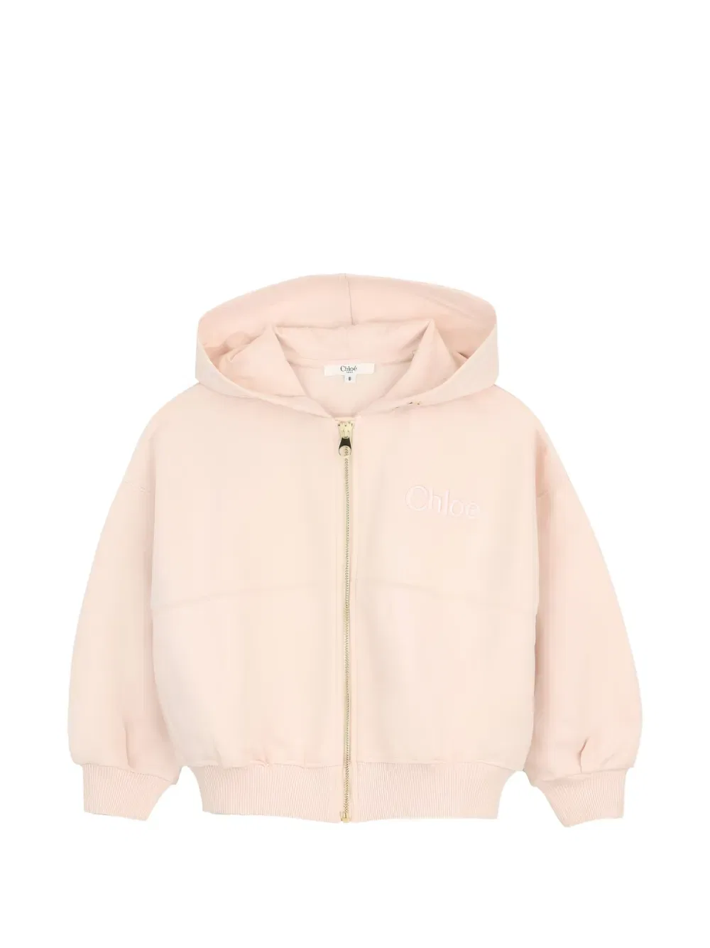Толстовка на молнии с вышитым логотипом Chloé, розовый