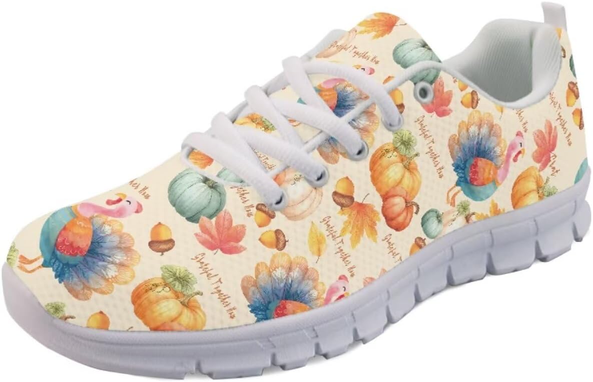 

Кроссовки Forchrinse с винтовым тай-дай принтом для мужчин и женщин, легкие модные кроссовки для бега и прогулок, Thanksgiving Turkey