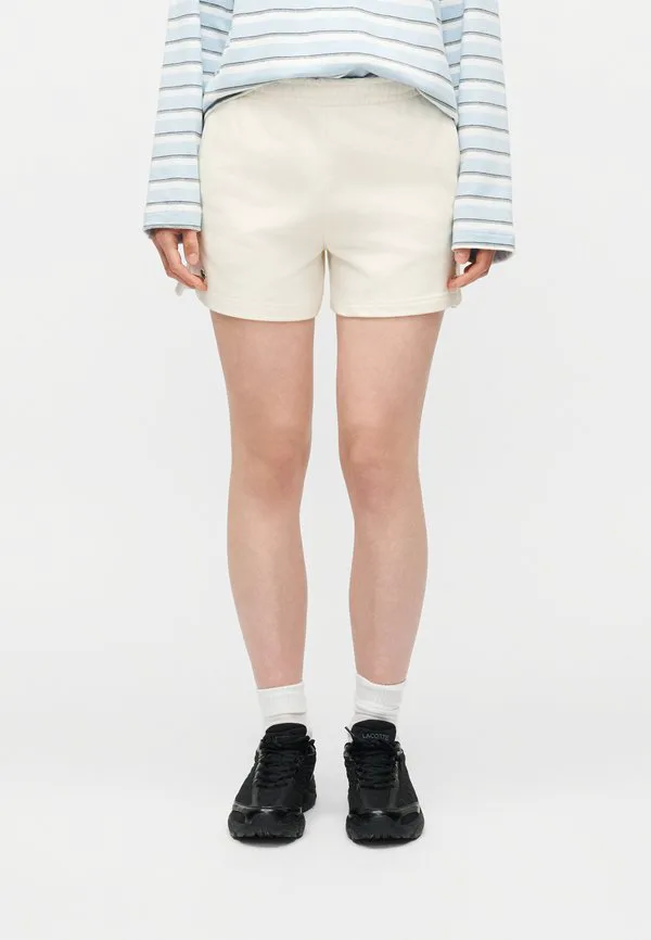 Флисовые короткие спортивные штаны Lacoste, Flour, однотонные, синие