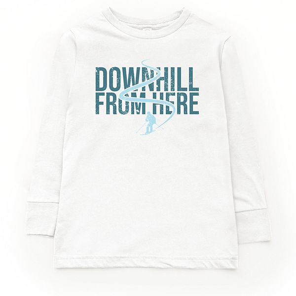 

Футболка с длинным рукавом Downhill from here для юниоров The Juniper Shop, White