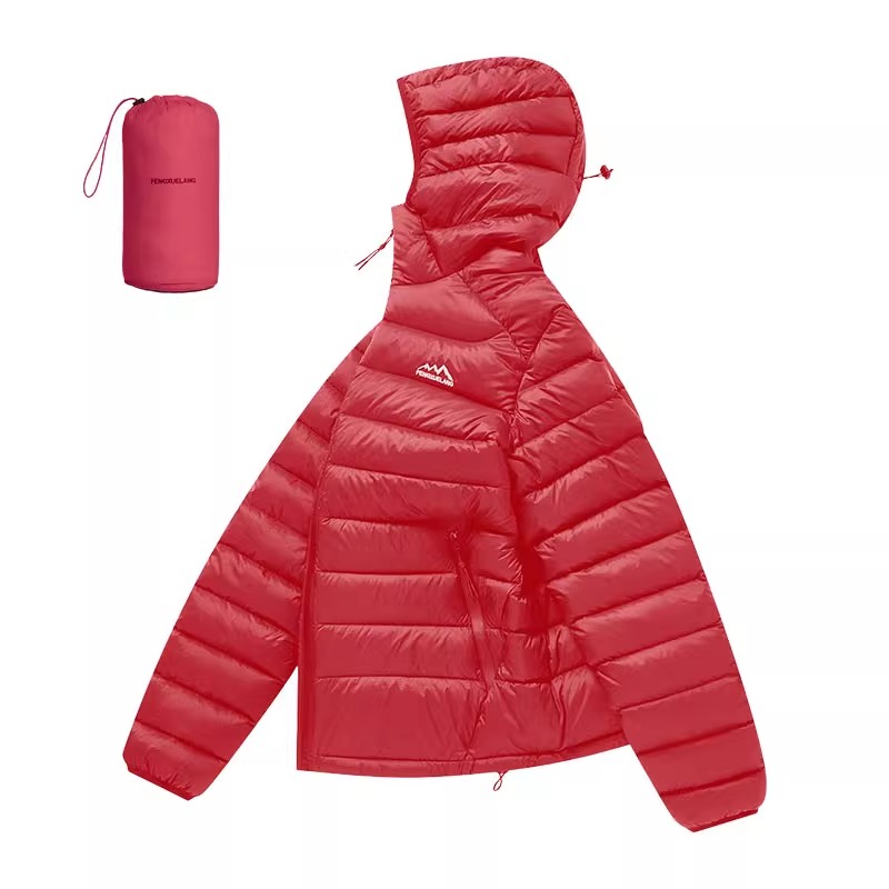 

Пуховик Unisex Hooded Lightweight FENGXUELANG, red