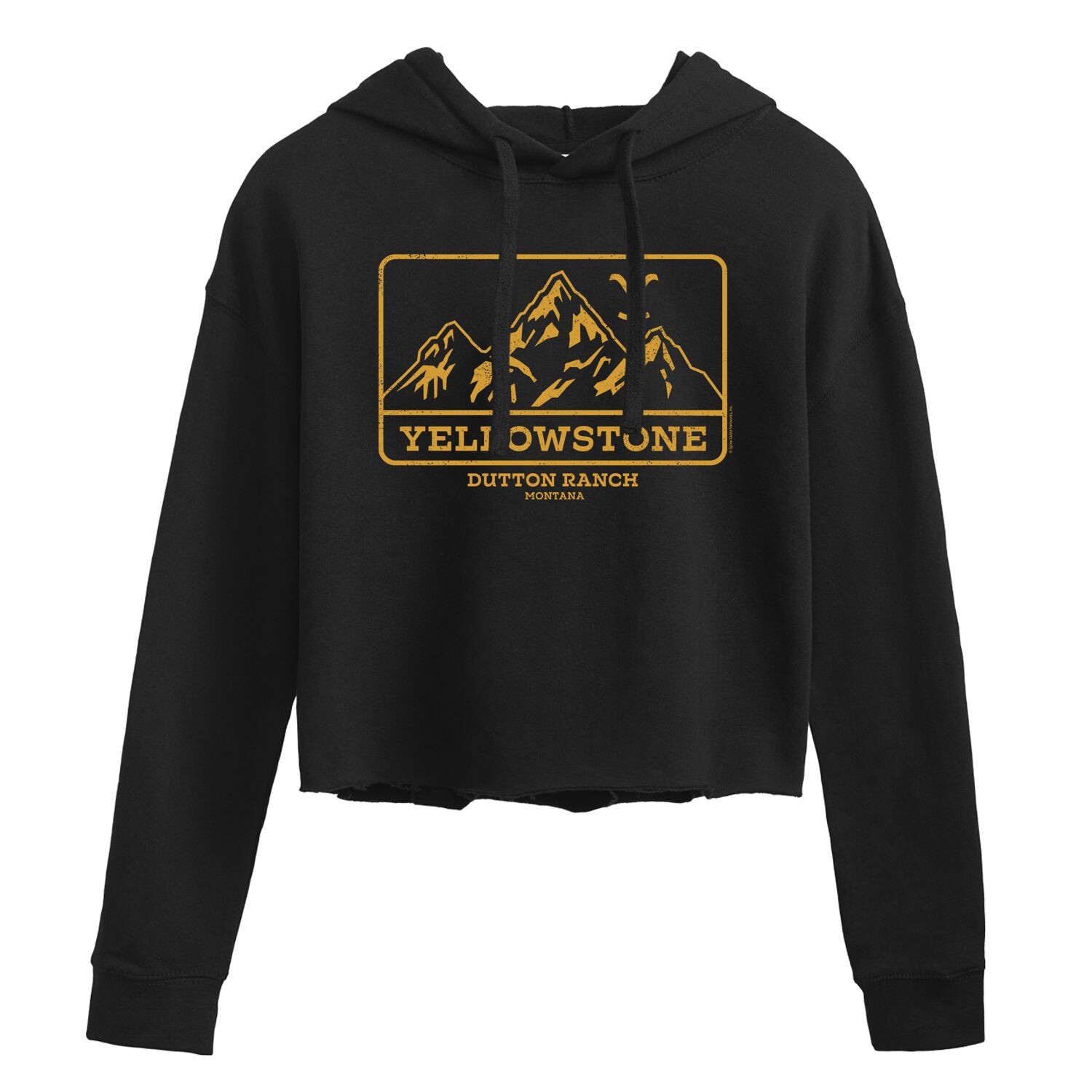 

Укороченная худи с графическим рисунком для юниоров Yellowstone Mountain Range Licensed Character