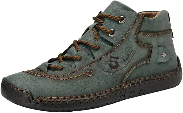 Мужские повседневные кожаные ботинки чукка, Loafers & Slip-Ons, Green Hhhchpm