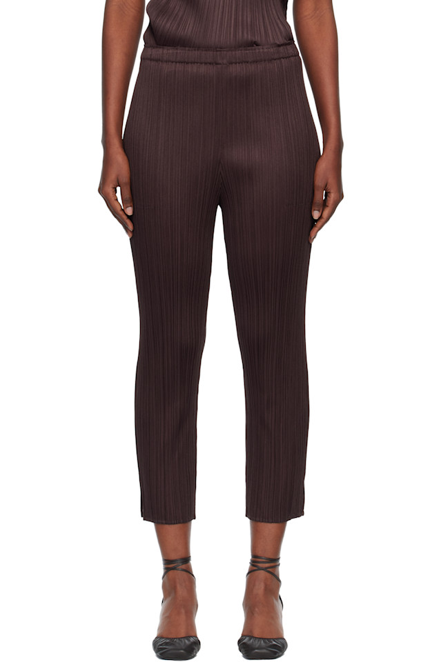 

Pleats Please Issey Miyake Коричневые брюки, цвета месяца, июль