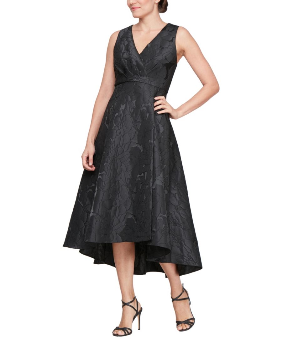 

Укороченное платье без рукавов с асимметричным подолом SL Fashions, Black