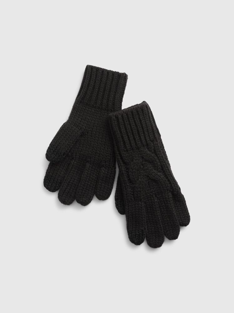 

Детские вязаные перчатки Gap, черный
