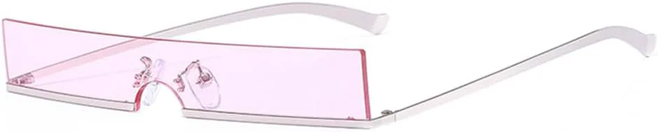 

Женские солнцезащитные очки без оправы, металлическая оправа, «кошачий глаз», защита от УФ-излучения UV400, цвет «Золотой чай», один размер HDUBFY, 2.golden Tea