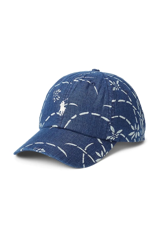 

Льняная кепка с козырьком Polo Ralph Lauren, синий