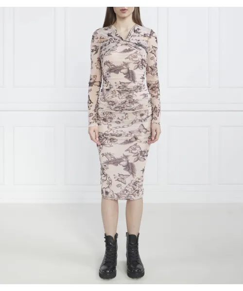 

Обтягивающее платье Pinko, бежевый