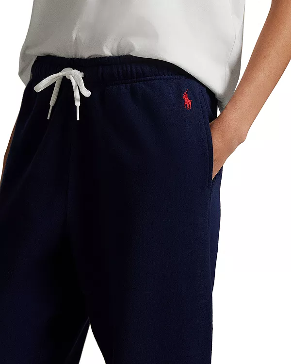 Флисовые спортивные штаны на шнуровке Ralph Lauren, синий — фото 4