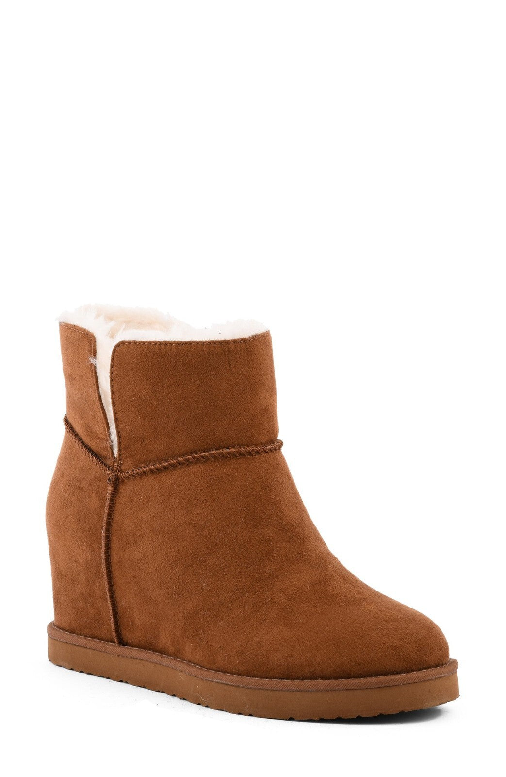 Женские коричневые ботильоны BC Footwear Undecided, с круглым носком и танкеткой, JOBB120 — фото 3