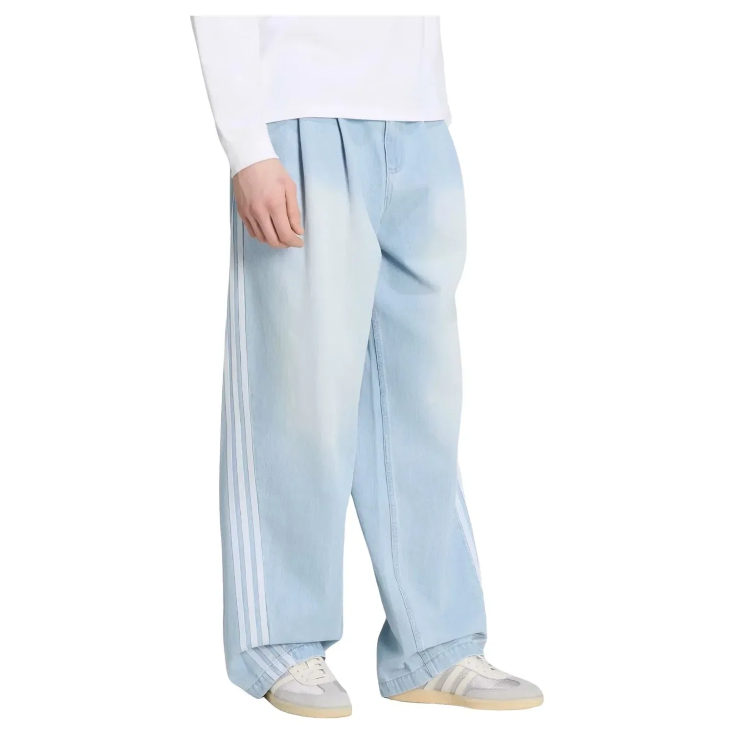 Джинсы Adidas Adilenium Season 5 Questra Denim Jeans 'Light Blue' KX4822, синий — фото 2