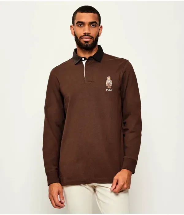 Поло LSRUGBYM20 regular fit Polo Ralph Lauren, коричневый