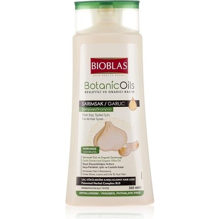 

Шампунь с чесноком, 360 мл, без запаха, дерматологически протестированный шампунь против выпадения волос с органическим маслом Bioblas