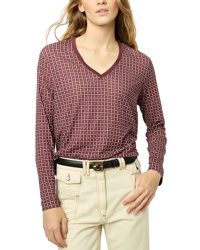 

Gerard Darel Топ Ayla с V-образным вырезом, красный