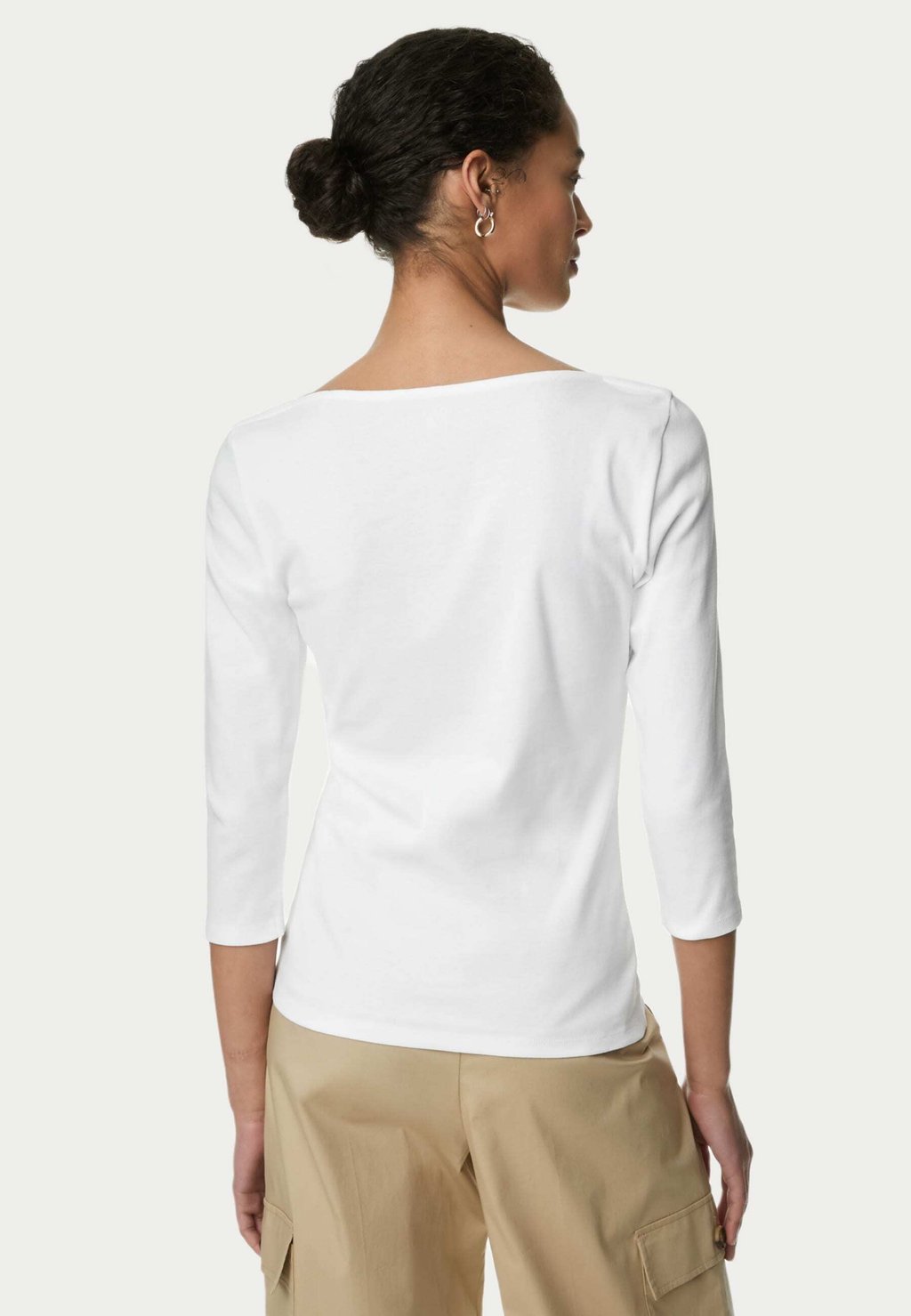 

Топ с длинными рукавами SLIM FIT Marks & Spencer, белый