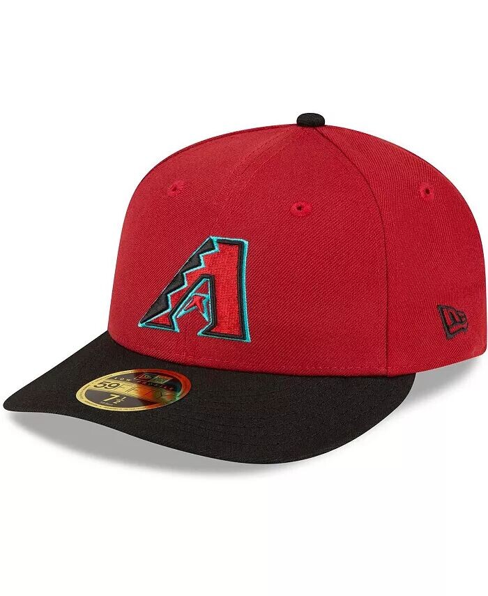 

Мужская красно-черная шляпа Arizona Diamondbacks Home Authentic Collection для поля с низким профилем 59FIFTY New Era, красный