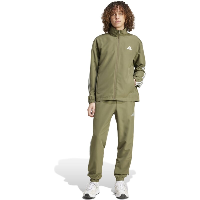 Спортивный костюм, базовый, тканый, с тремя полосками Adidas, цвет olistr — фото 4