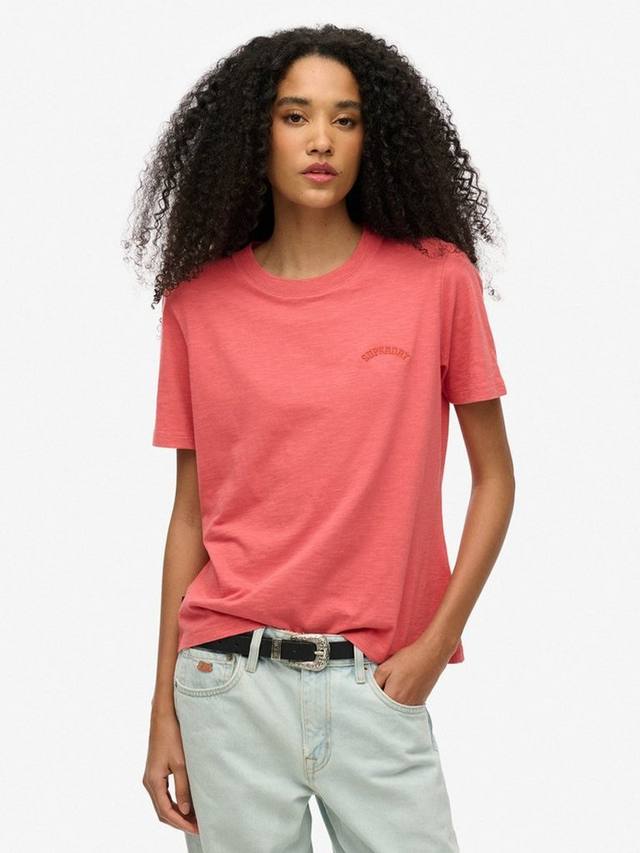 

Выстиранная футболка с логотипом essential Superdry, цвет Holly Berry Red