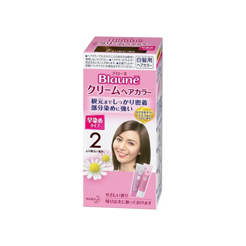 

HUAWANG Крем-краска для волос для осветления и гладкости 40г+40г KAO, #2 Brighter Chestnut