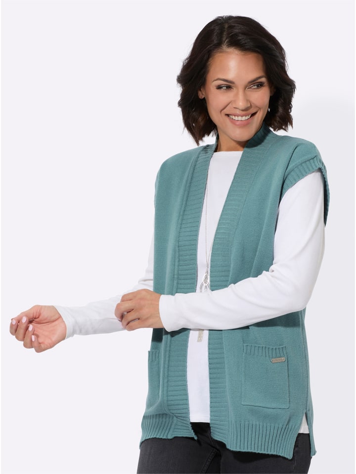 

WITT WEIDEN Вязаный жилет нефритового цвета