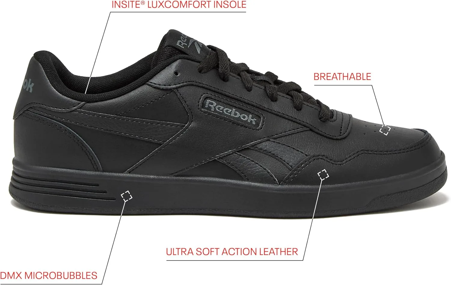 Кроссовки Women's Court Advance Reebok, черный/серый — фото 2