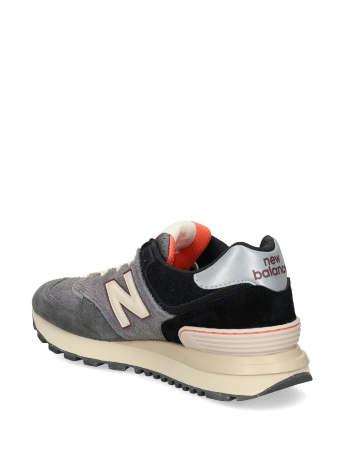New Balance кроссовки 574 на шнуровке со вставками, серый — фото 3