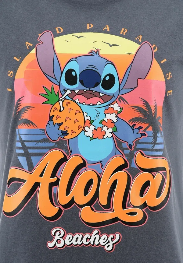 Футболка Disney Lilo und Stitch T-Shirt für Jugendliche Erwachsene Print T-Shirt Fabelkids, черный — фото 3