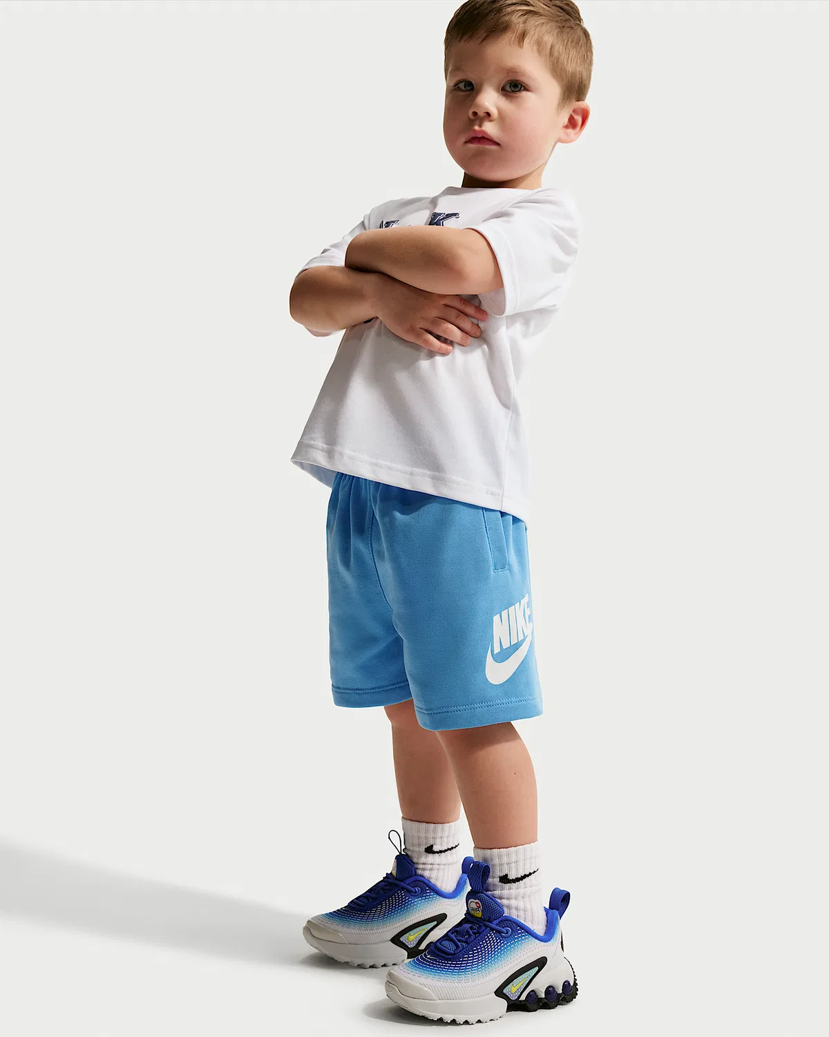 Шорты Nike Sportswear Club French Terry для малышей, Blue — фото 4