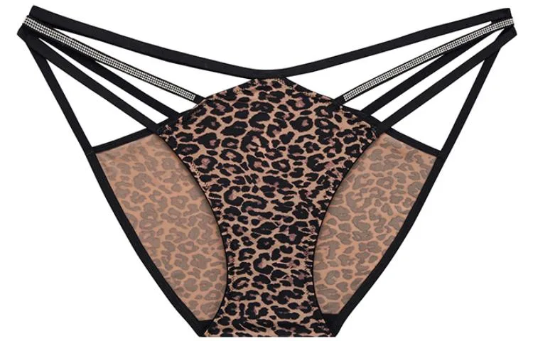 Victoria's Secret Трусы женские SS23 1 шт черный леопардовый принт