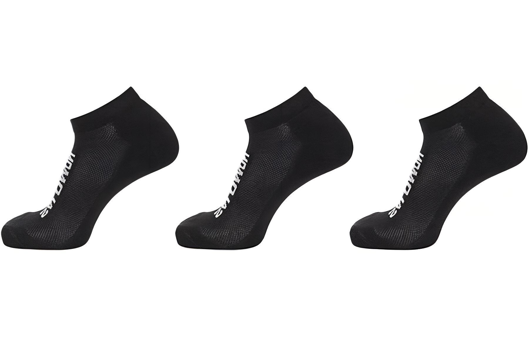 

Унисекс Носки Щиколоточные 3 пары Черный SALOMON