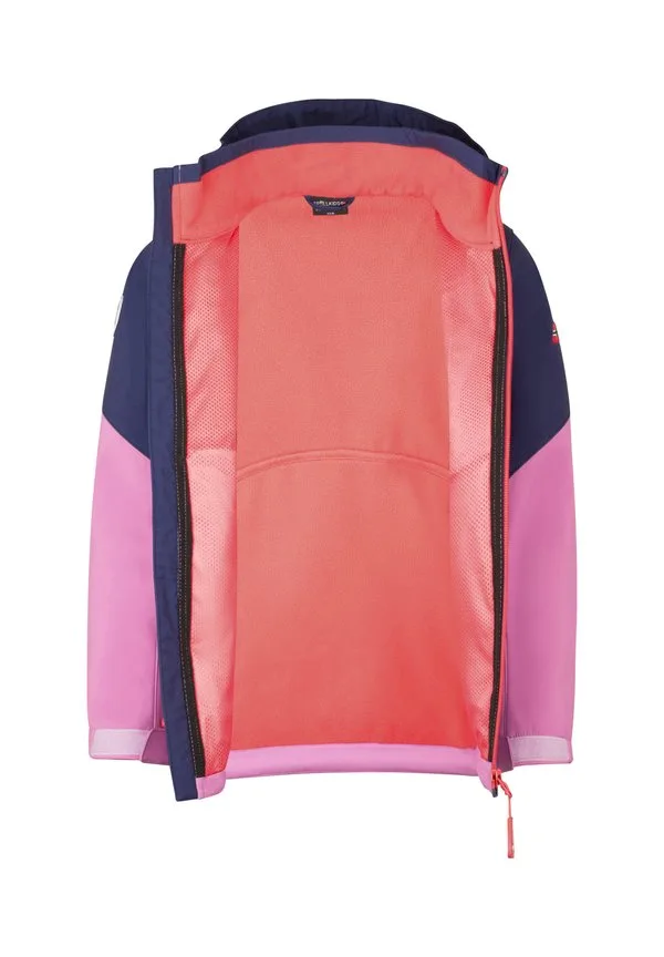 Куртка из мягкого материала balestand Trollkids, Deep Violet Light Violet Coral Pink — фото 3