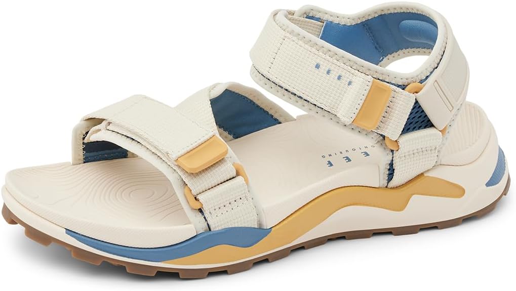 

Мужские повседневные спортивные сандалии REEF Cross Shore, регулируемые ремешки, поддерживающая стелька, противоскользящая подошва, черные, размер 7