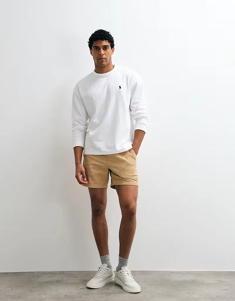 Классические тканые шорты Polo Ralph Lauren хаки — фото 2