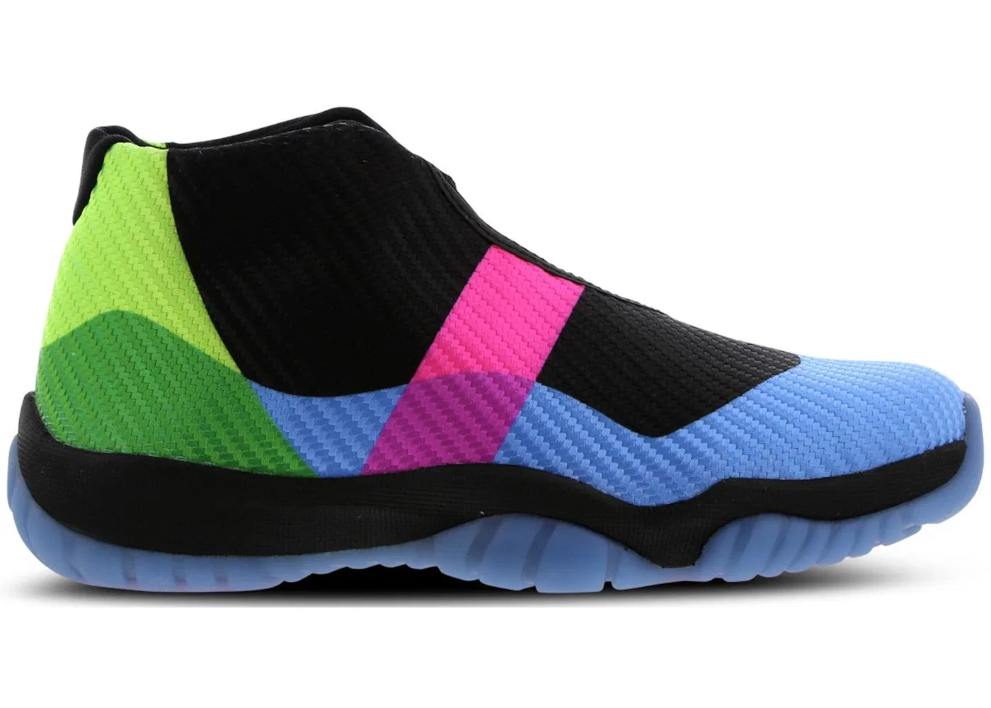 Детские кроссовки Jordan Future Quai 54 (2018) (GS), цвет Black/Black-University Blue-Pink Blast