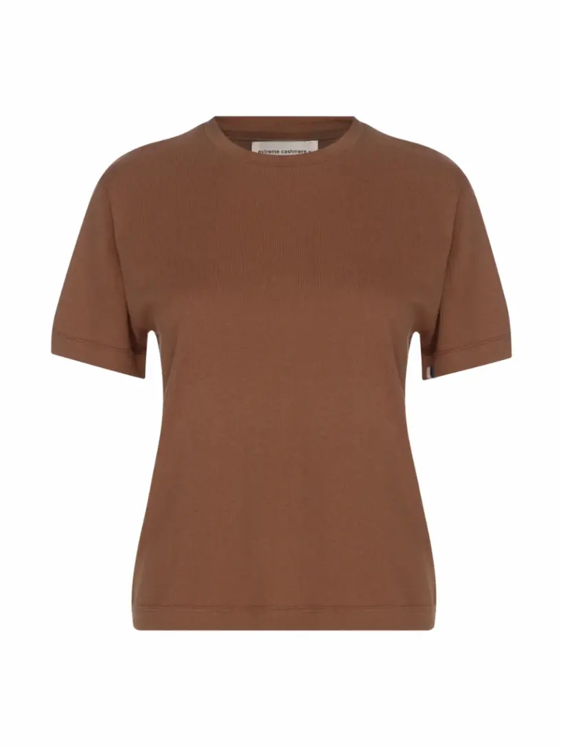 

Хлопковая футболка с логотипом Extreme Cashmere, коричневый