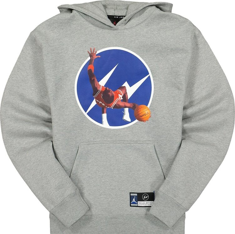 

Худи Air Jordan x Fragment Image Pullover Hoodie 'Dark Grey Heather', серый