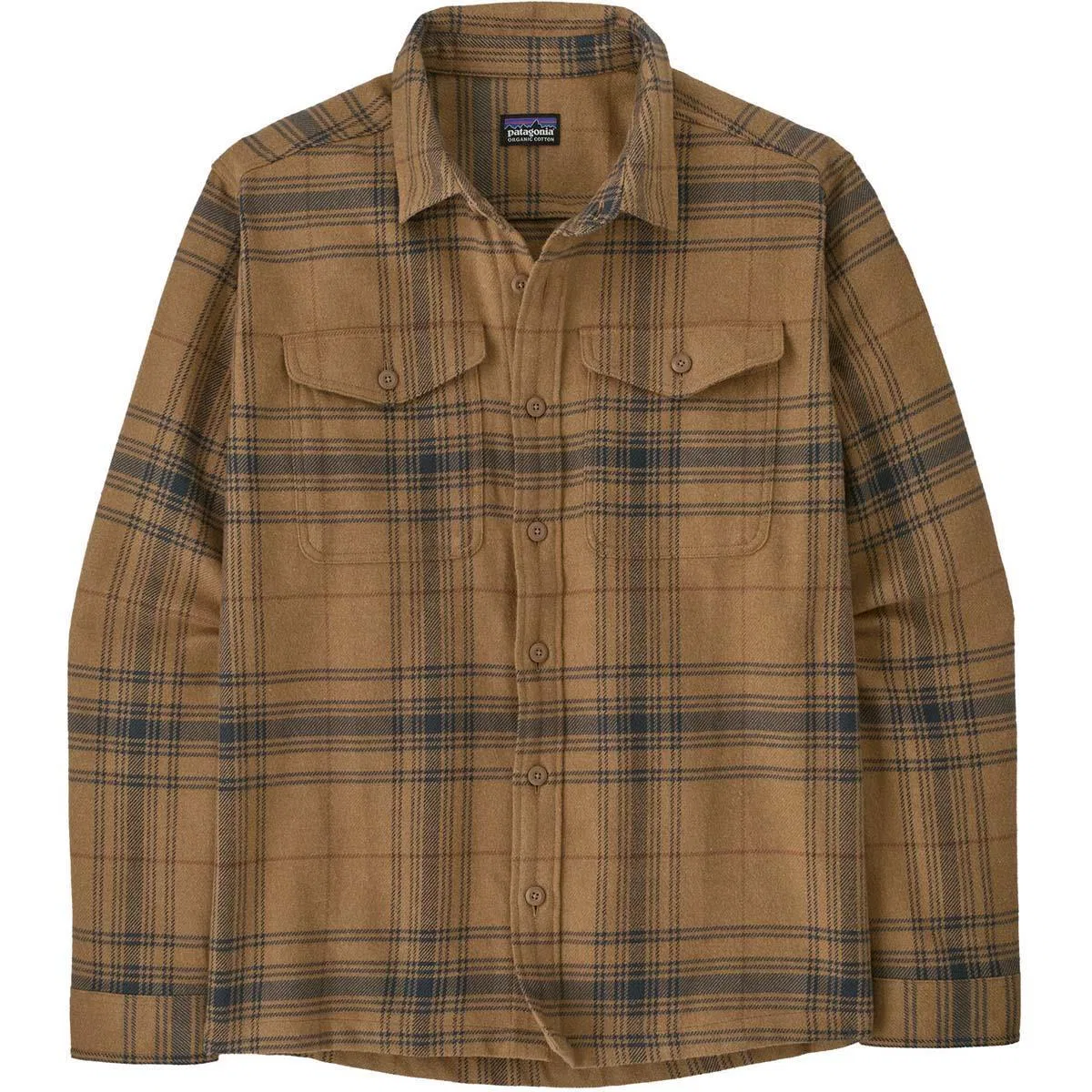 Фланелевая рубашка с длинным рукавом Patagonia Fjord Flannel, Dissolve/Slab Khaki