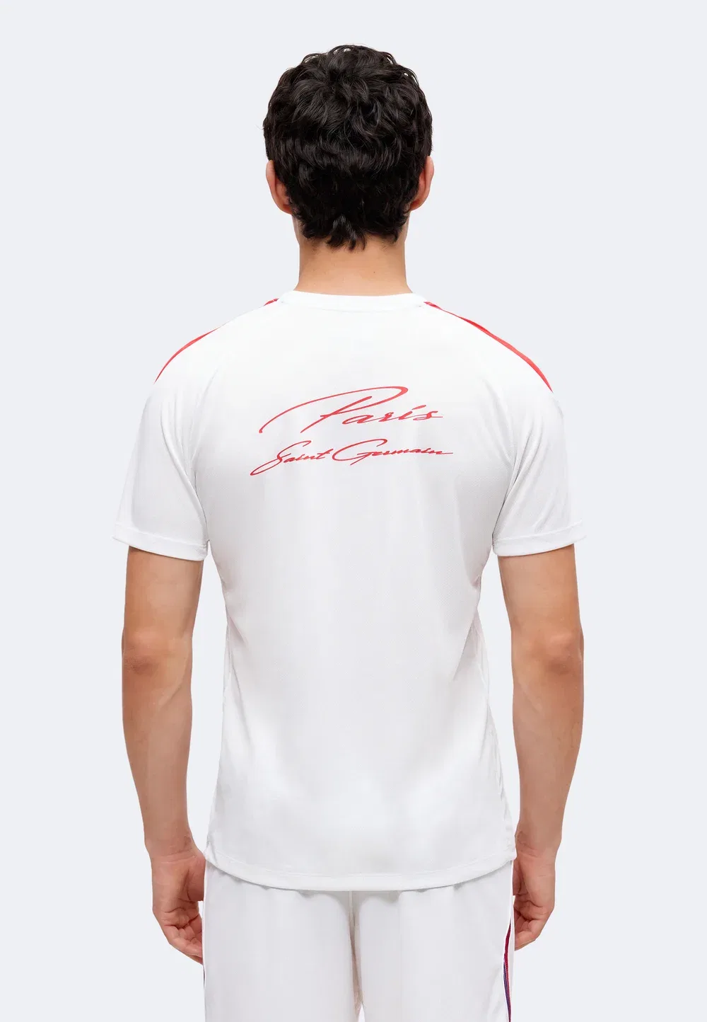 Psg m nk df strk ss top k - club wear Nike Performance, White/Hyper Royal/Global Red — фото 3
