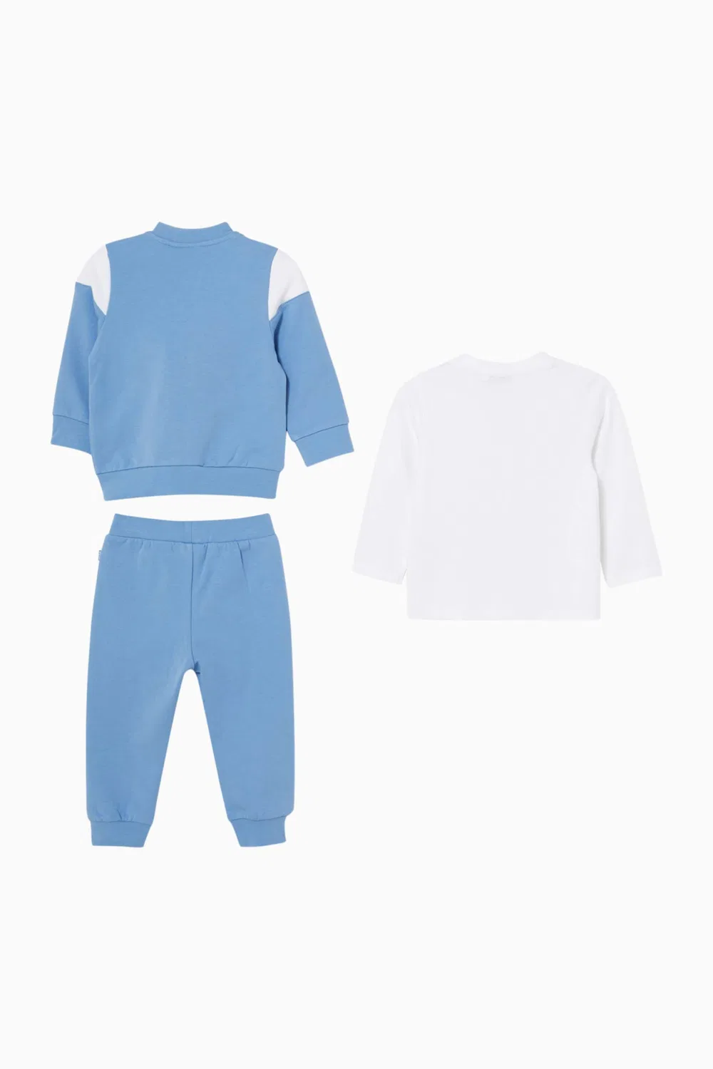 Комплект спортивный с логотипом в подарок из хлопка BOSS Kidswear, синий — фото 3