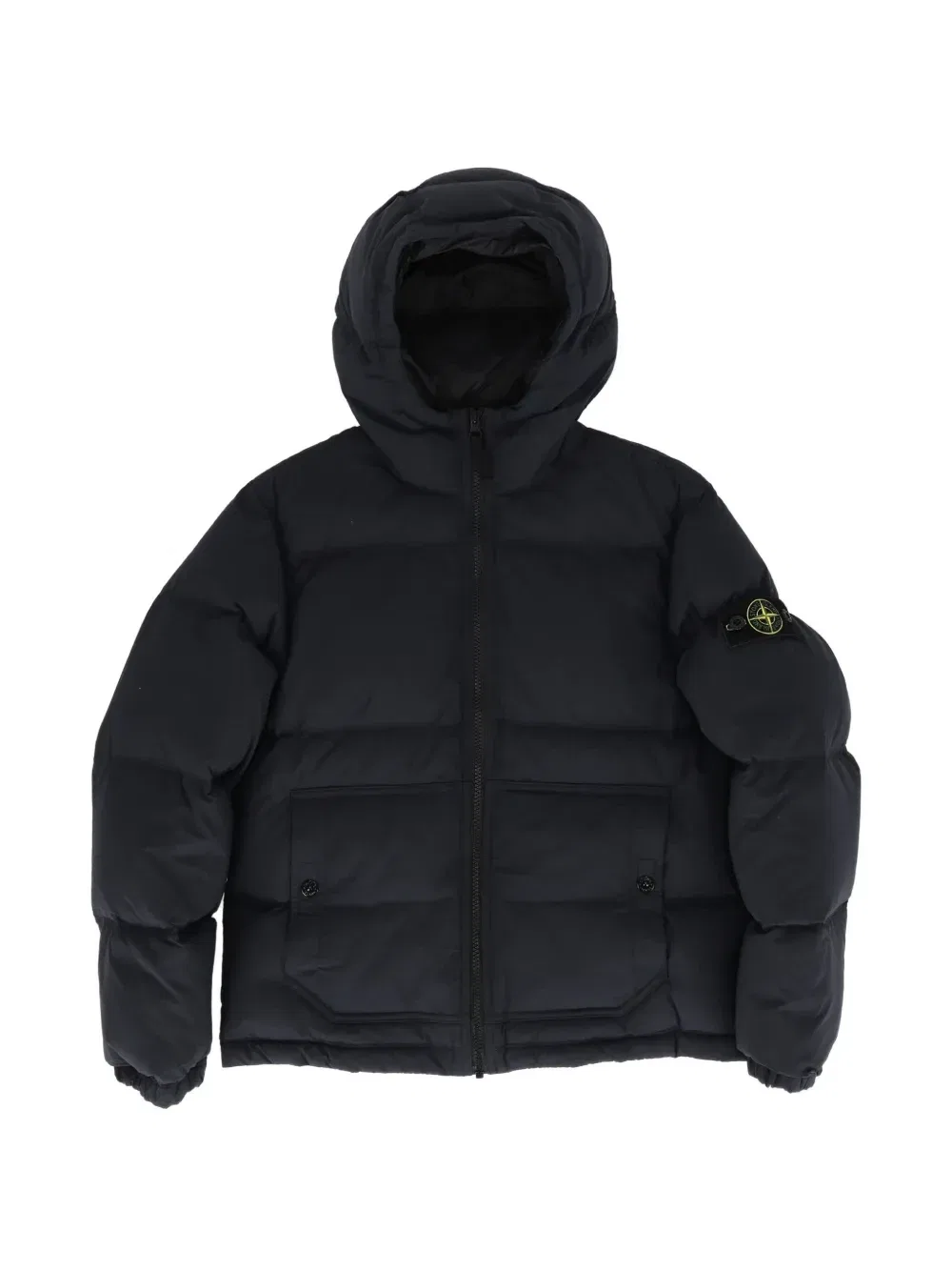 Куртка-пуховик с компасом Stone Island Junior, черный