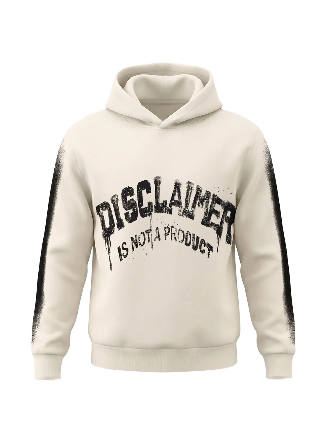 Худи с логотипом и эффектом напыления DISCLAIMER, нейтральные