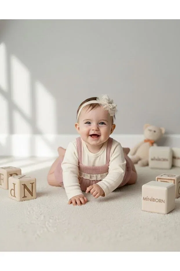 Детский комплект для девочек хлопковый Miniborn, Powder — фото 2