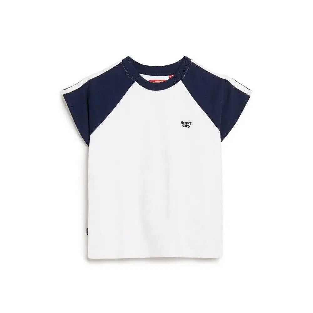 Женская футболка с принтом Retro-Logo Superdry, Weiß
